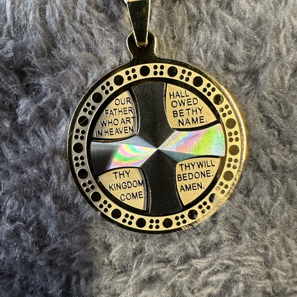 Gold Religious Pendant Necklace